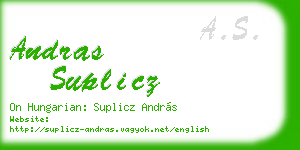 andras suplicz business card